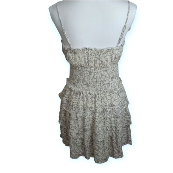 Nectar x Clothing Cream Floral Mini Dress Sz.L EUC - Picture 6 of 9